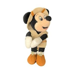 Disney World Safari Mickey Plush Magnetic Hands Stuffed Toy 6" Animal Kingdom